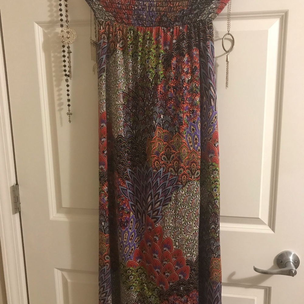 Strapless maxi dress